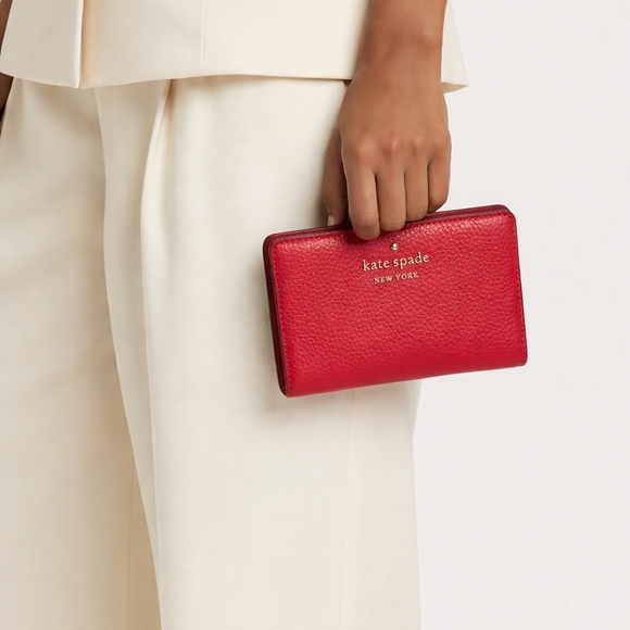 Kate Spade Bikini Pink Pebbled Leather Wallet EUC - Picture 3 of 6